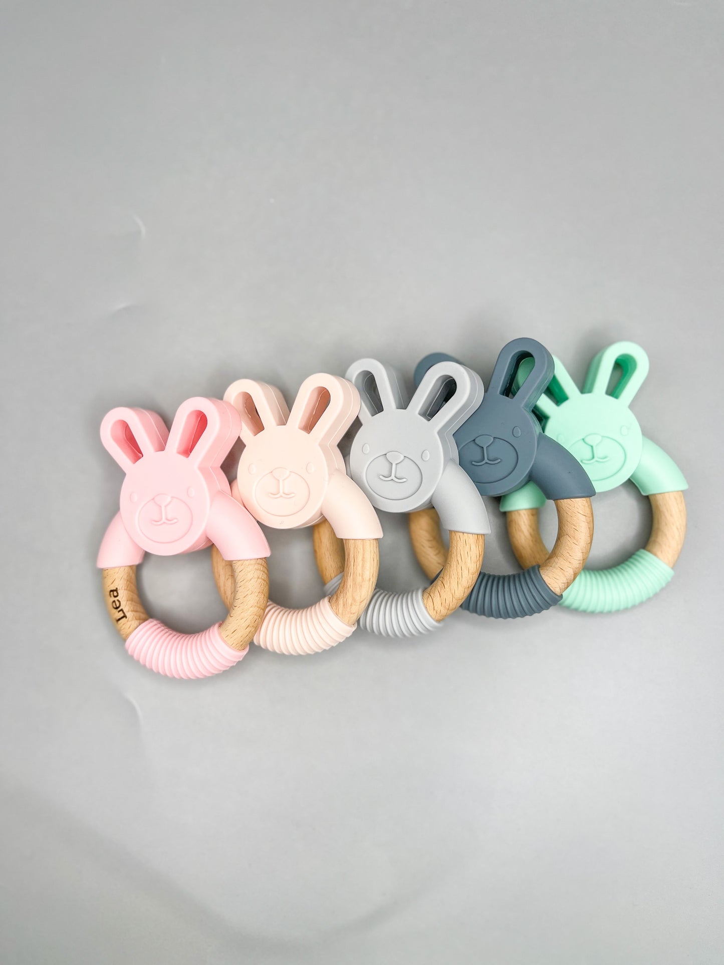 Personalized baby teether, engraved teether, Food grade silicone fox teether, silicone baby teether, wooden baby teether, baby silicone toy