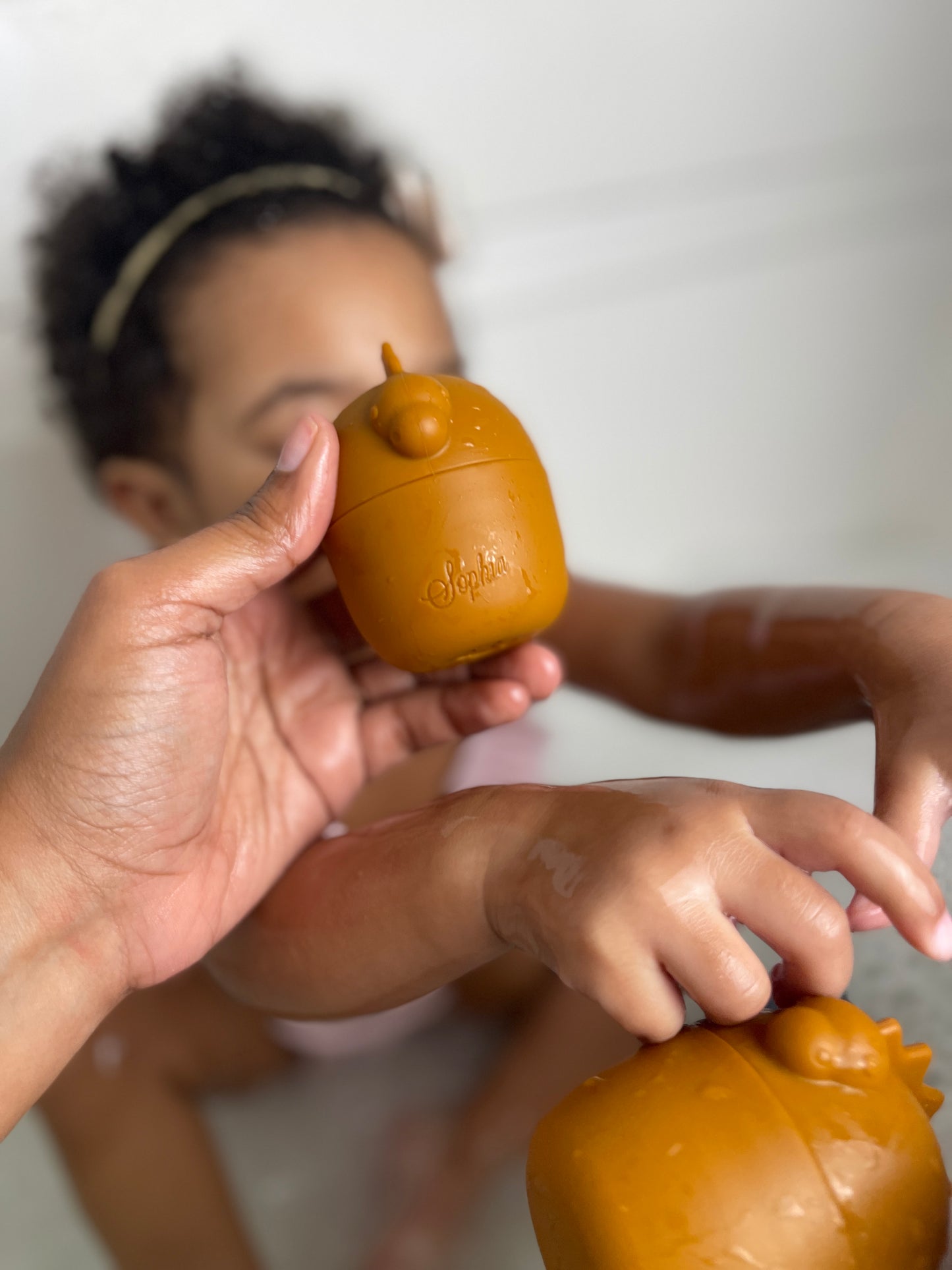 Get ready for a splash of fun with our new silicone bath toys! Our set of 5 playful animals, shaped as a dino, elephant, cat, bear and rabbit, will keep your little ones entertained during bath time. The best part? Our toys are designed with an innovative middle opening to prevent mold buildup, ensuring a safe and hygienic bath environment. The soft, non-toxic silicone is easy to clean and will last for many bath times to come. Order your set today and add some excitement to your bath routine!