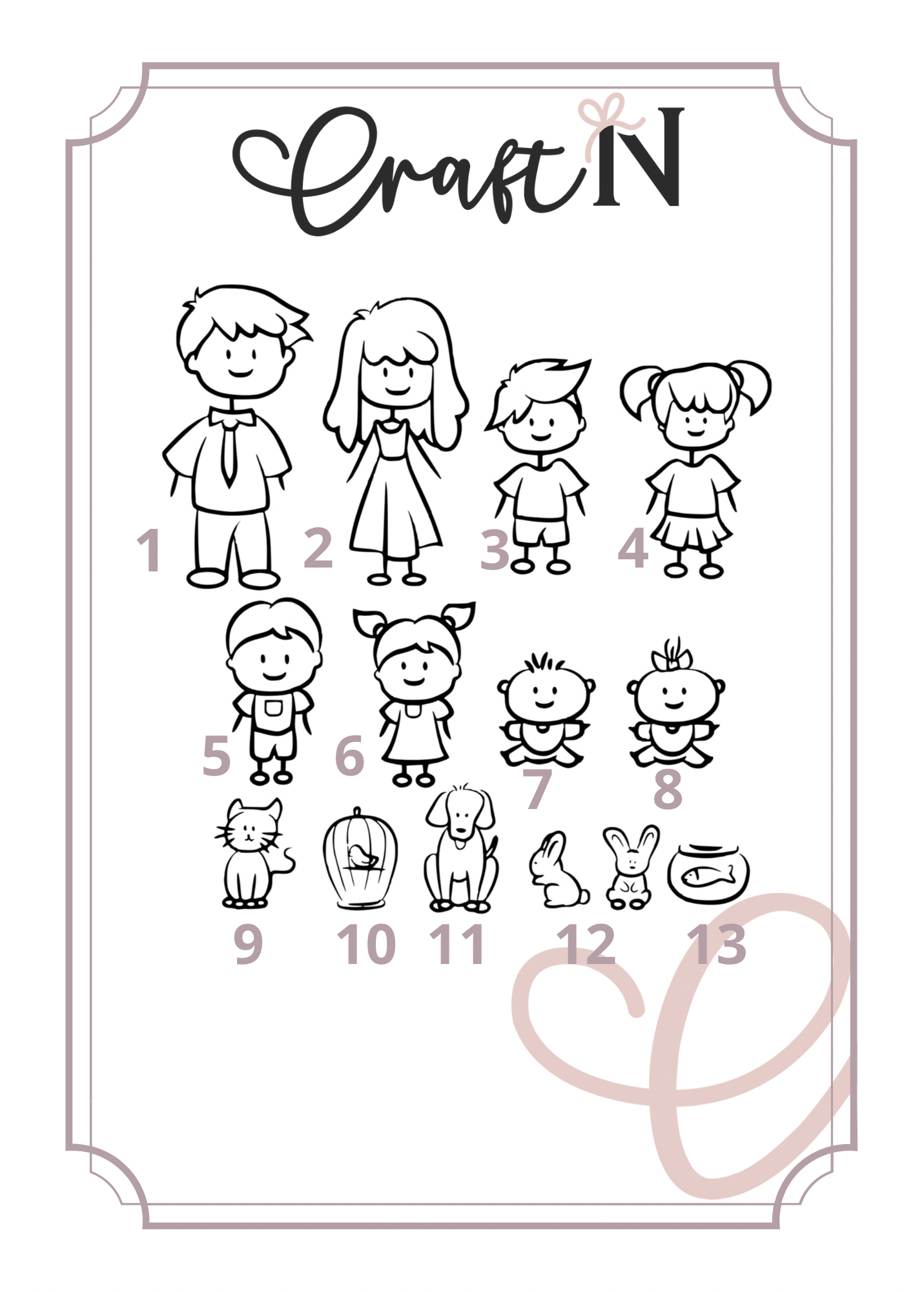 Family Stick Keychain